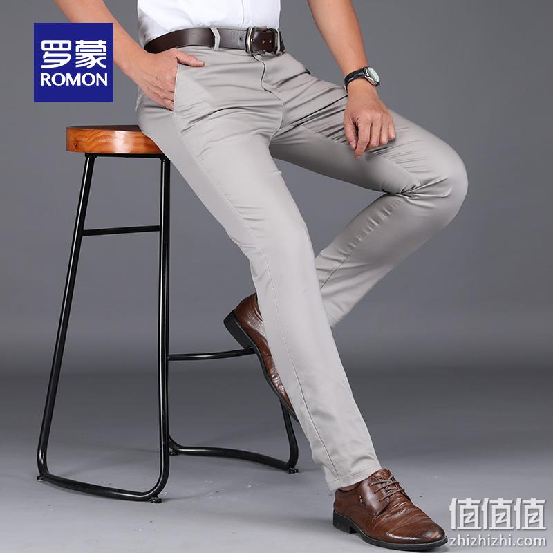 1.5折、天丝+立体剪裁：罗蒙 男士修身天丝 商务休闲裤 券后89元包邮（专柜吊牌价599元） 值值值-买手聚集的地方
