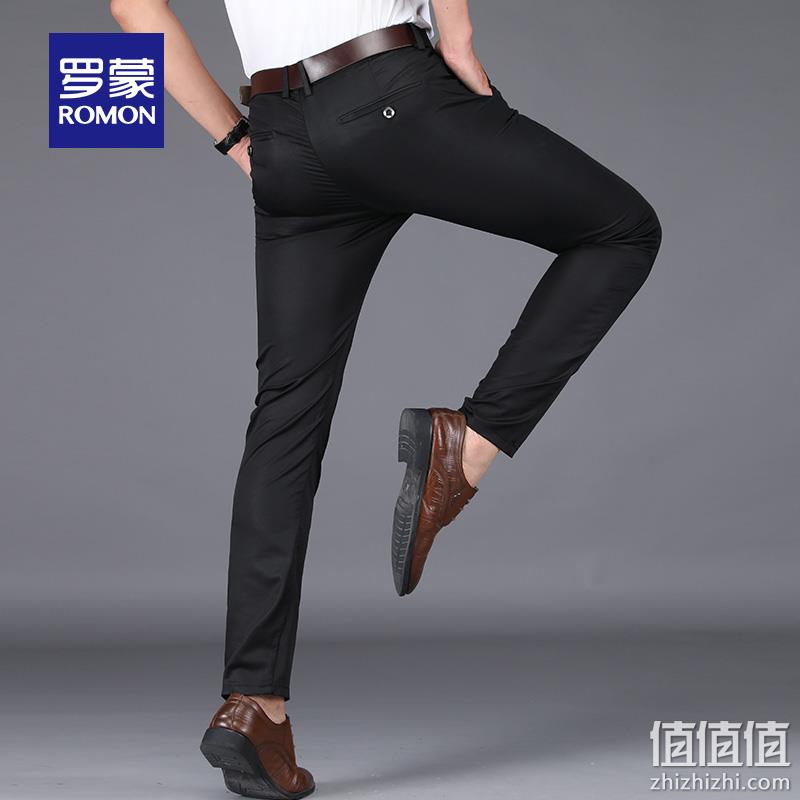 1.5折、天丝+立体剪裁：罗蒙 男士修身天丝 商务休闲裤 券后89元包邮（专柜吊牌价599元） 值值值-买手聚集的地方