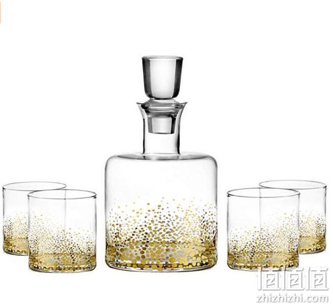 亚马逊销冠！Fitz and Floyd 金斑酒器套装 盛酒器+酒杯 Prime直邮到手225.05元 值值值-买手聚集的地方