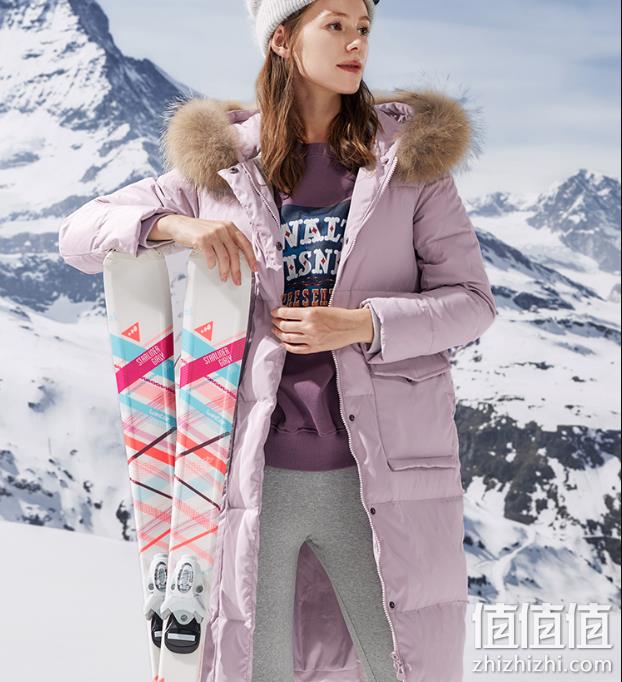 90%白鸭绒+貉子毛领：鸭鸭 女士中长款羽绒服 双重优惠后399元包邮（长期729元） 值值值-买手聚集的地方