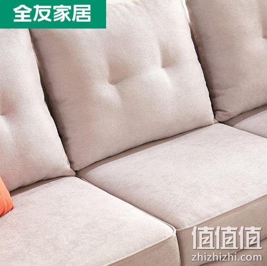 值哭：全友家居 三人位布艺沙发 带脚凳 102289 1299元包邮（长期2899元） 值值值-买手聚集的地方