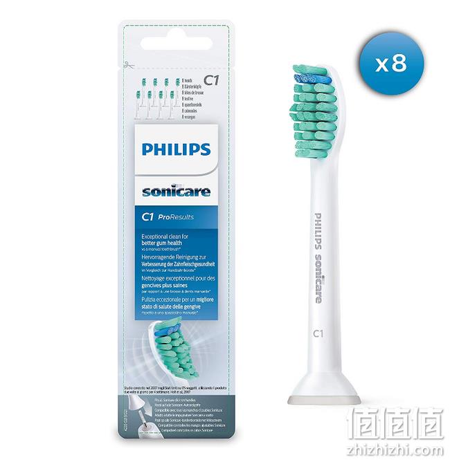 可用2年：PHILIPS 飞利浦 电动牙刷头 8支装 HX6018/07 prime到手约201元（之前推荐231元） 值值值-买手聚集的地方