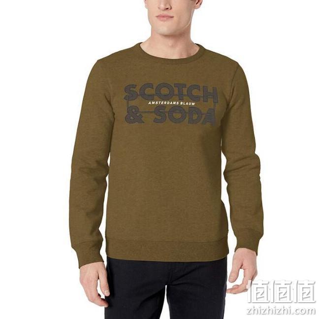 荷兰的一线潮牌，Scotch & Soda 男士 纯棉徽标文字运动衫 Prime直邮到手318元 值值值-买手聚集的地方