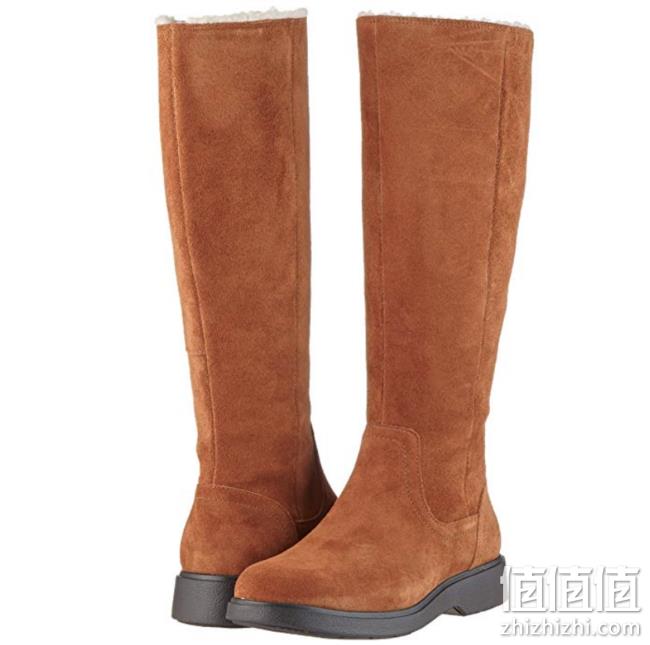 高端UN系列，Clarks 其乐 Un Elda Hi 女士加绒保暖高筒骑士长靴 prime到手约745.1元 值值值-买手聚集的地方