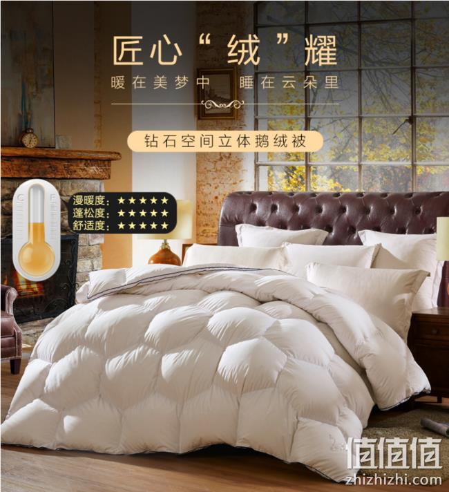 15日0点、92%白鹅绒、高洁净： LOVO 乐我家纺 200x230cm 六边立体聚温水洗白鹅绒被 券后999元包邮 值值值-买手聚集的地方