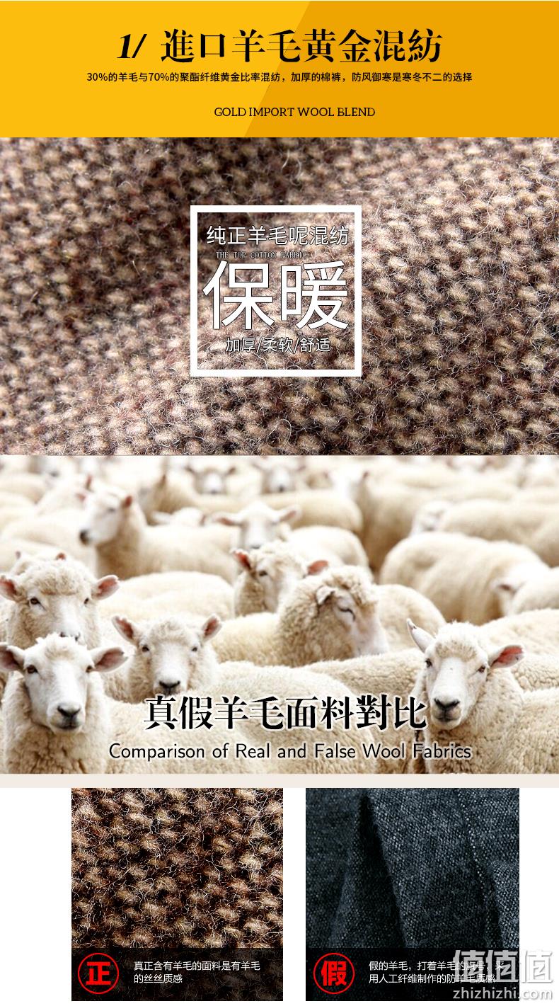 口碑爆炸！30%羊毛混纺、YKK拉链，Config 男子加厚毛呢裤 114元包邮（吊牌价288元） 值值值-买手聚集的地方