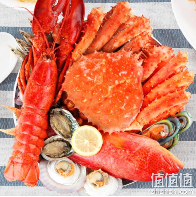 王刚代言：共18种、含帝王蟹/大龙虾，天海藏 5988型环球海鲜礼盒大礼包 券后458元包邮 值值值-买手聚集的地方