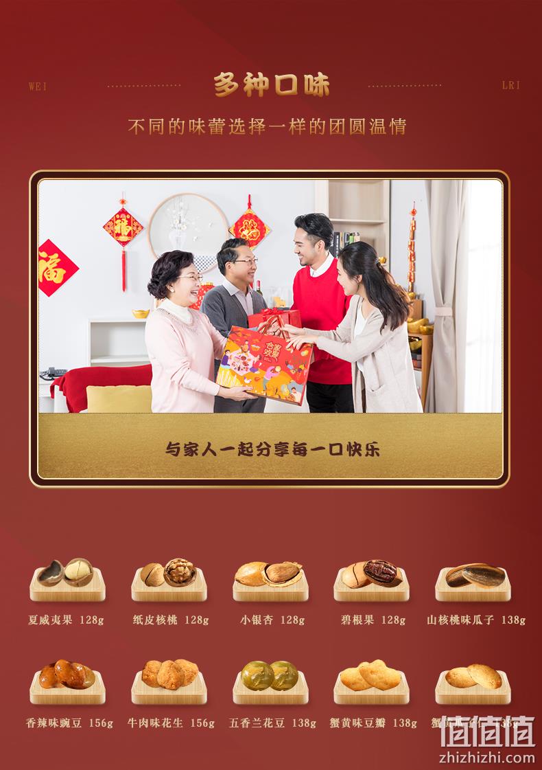 8包8味、1110g 昊聚德 年货坚果礼盒 38.9元包邮 值值值-买手聚集的地方