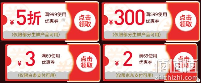 京东自营物流：京东生鲜年货节  可重复领取 299-150元、599-300元 值值值-买手聚集的地方