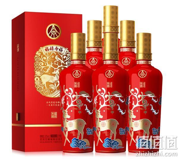 京东隔日达，Plus专享：500mLx6瓶 五粮液 福禄寿禧 中国红 52度浓香型白酒 满减+券后603.5元包邮 值值值-买手聚集的地方
