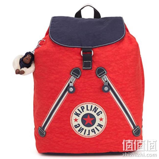 库存浅！Kipling 凯浦林 Fundamental 女士撞色轻便双肩背包 prime到手约379.6元 值值值-买手聚集的地方