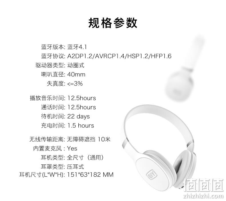 部分地区可发快递、英国进口芯片：爱奇艺 头戴式降噪蓝牙耳机 券后89元包邮 值值值-买手聚集的地方