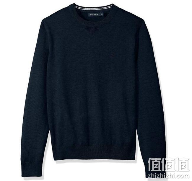 Nautica/诺帝卡 男士轻质圆领纯色毛衣套头衫 Prime直邮到手229元（京东类似款Plus专享价398元） 值值值-买手聚集的地方
