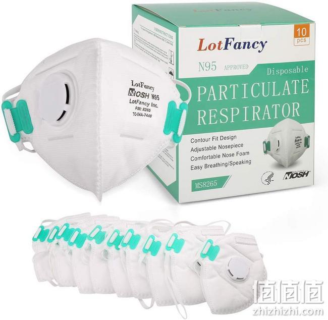 正规渠道：10个 LotFancy N95 口罩 Prime直邮到手250元 2月27日有货  值值值-买手聚集的地方