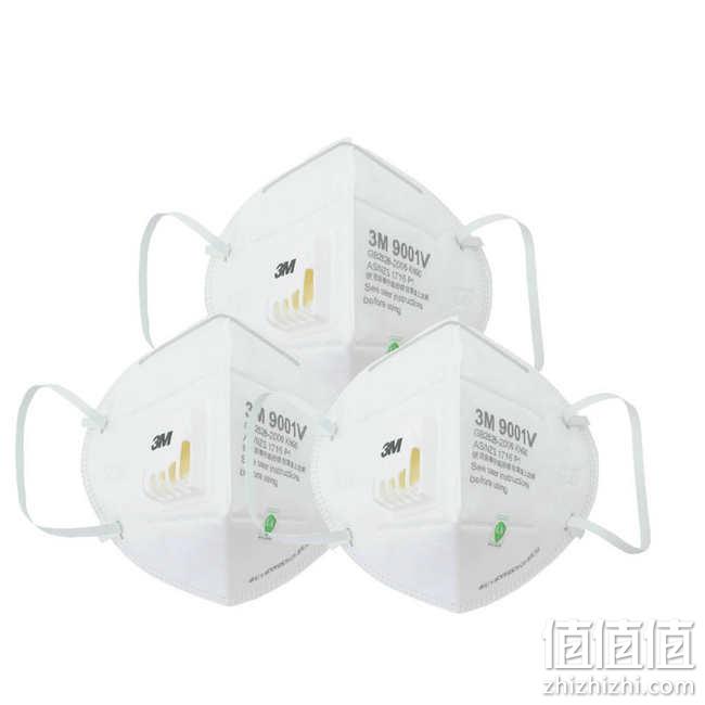 10点开始：3M 9001V 带呼吸阀 防雾霾口罩 3只 25.9元 值值值-买手聚集的地方