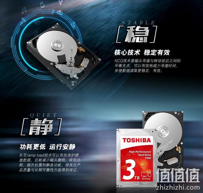 垂直PMR，SATA3接口：东芝 P300系列 3TB 3.5寸台式机硬盘 7200转64MB缓存 券后489元包邮，2年换新 值值值-买手聚集的地方