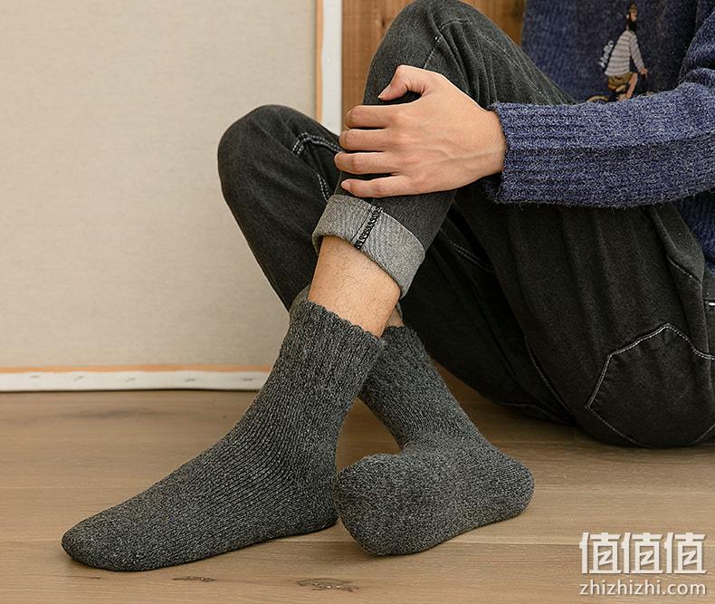 抗零下30度、超厚36%羊毛、超保暖：5双 简淡 男士加厚款羊毛袜子 券后29.8元包邮 值值值-买手聚集的地方