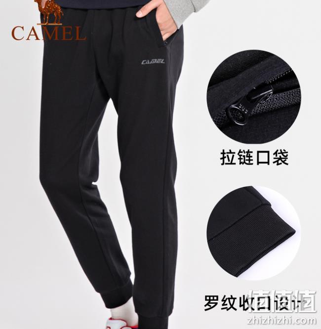 专柜款，正价3.5折：骆驼 男女款休闲运动卫裤 多色 双重优惠后59.2元包邮 加绒款86.2元（吊牌价169元） 值值值-买手聚集的地方