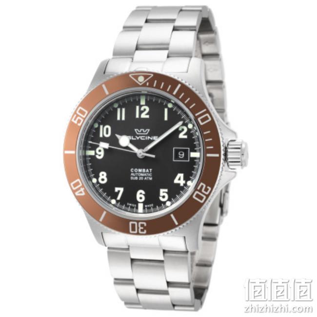 GLYCINE 冠星 Combat GL0171 男士自动机械手表 42mm 309美元约¥2167（零售价1530美元） 值值值-买手聚集的地方