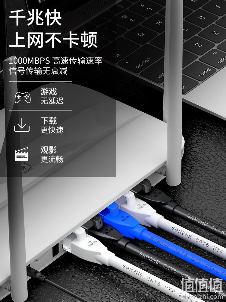 白菜价！纯铜芯，千兆传输不衰减：山泽 超五类网线 1米 券后1.1元起包邮 值值值-买手聚集的地方