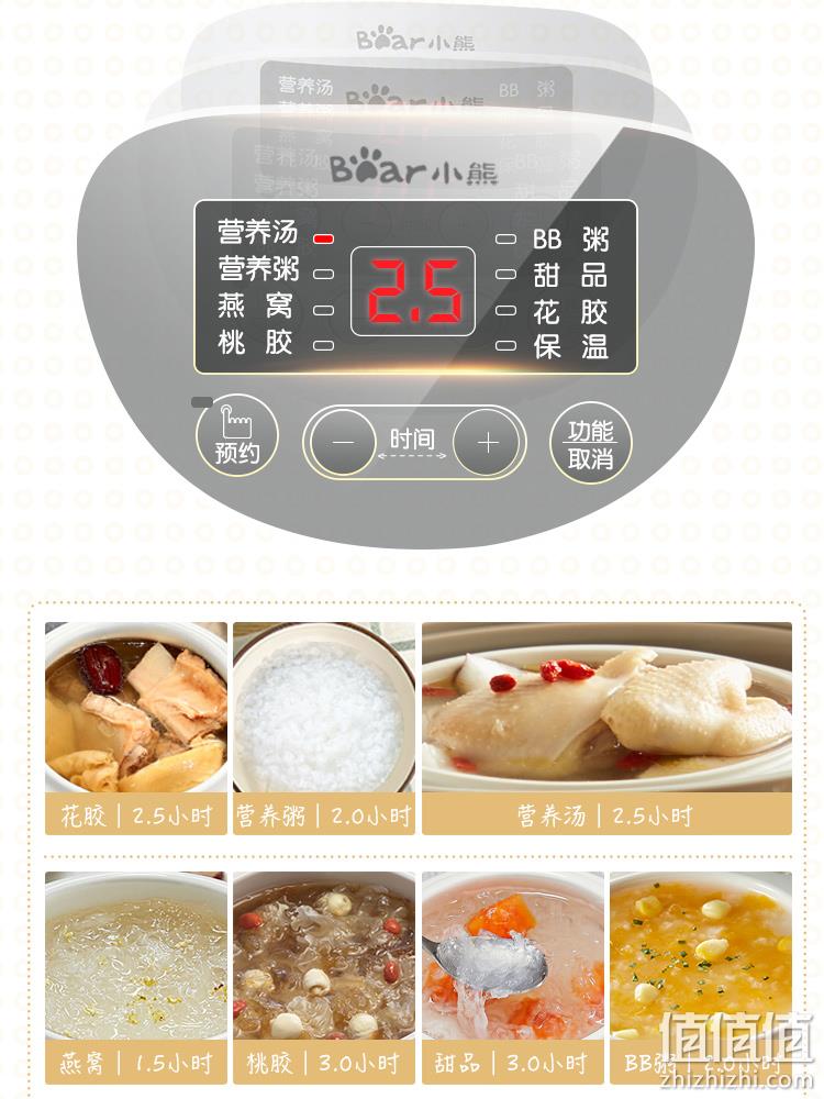 陶瓷内胆,随迁预约:小熊 家用陶瓷电炖盅 1.6L DDZ-D16A1 券后79元起包邮 值值值-买手聚集的地方