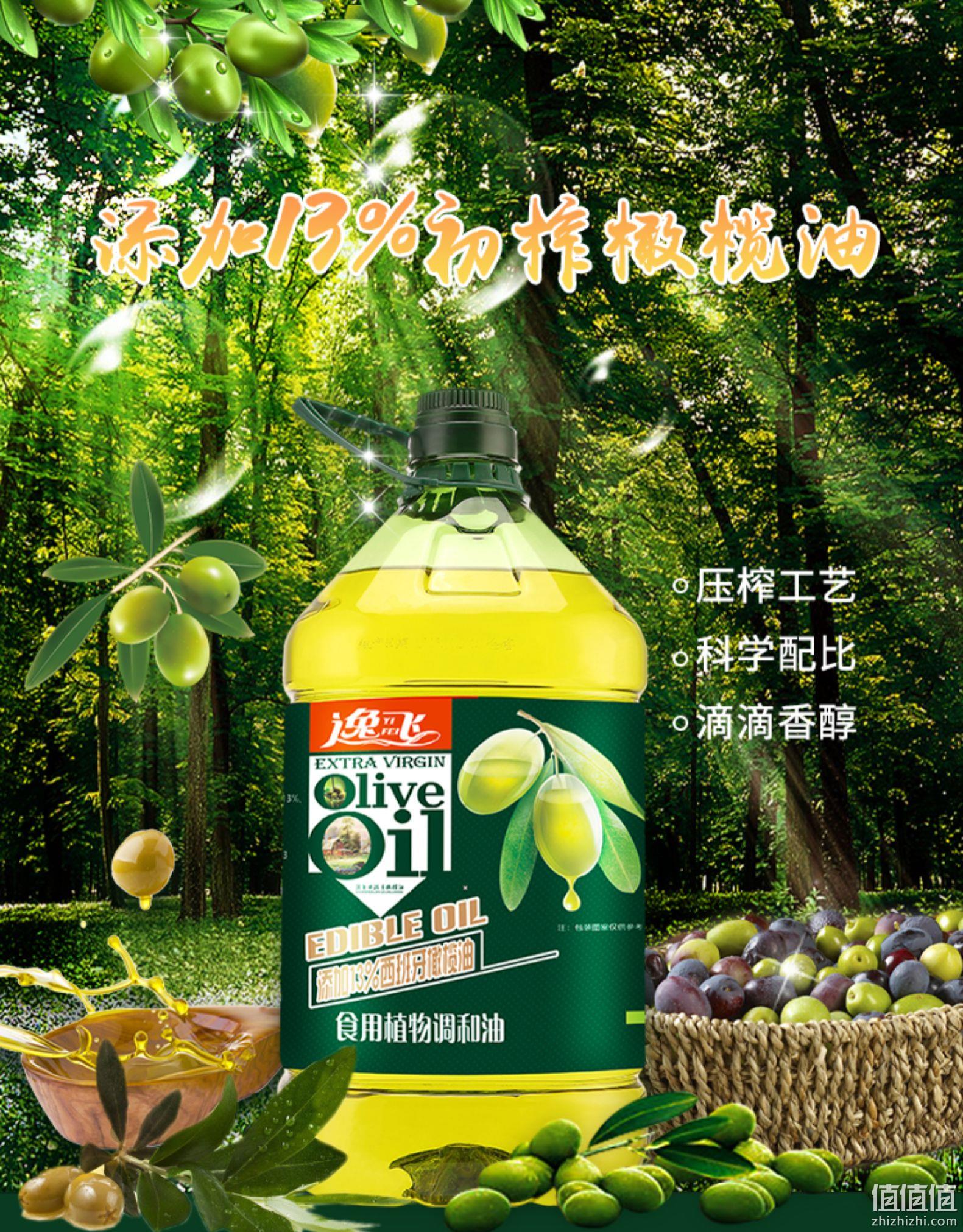 物理压榨，含13%初榨橄榄油：5L大桶装 逸飞 食用调和油 券后59元包邮（京东199.9元不包邮） 值值值-买手聚集的地方