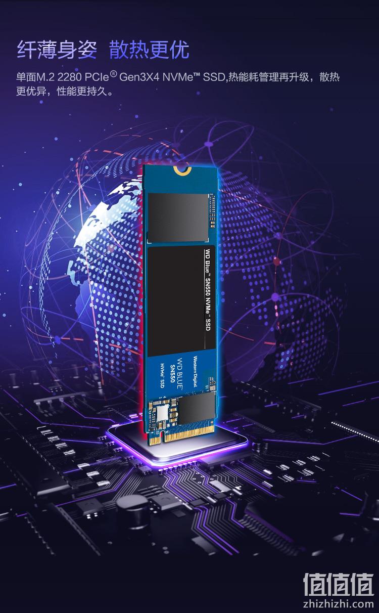 镇店之宝、读速2400MB/s:500GB 西部数据 Blue SN550 M.2 NVMe 固态硬盘 Prime直邮到手424.85元 值值值-买手聚集的地方