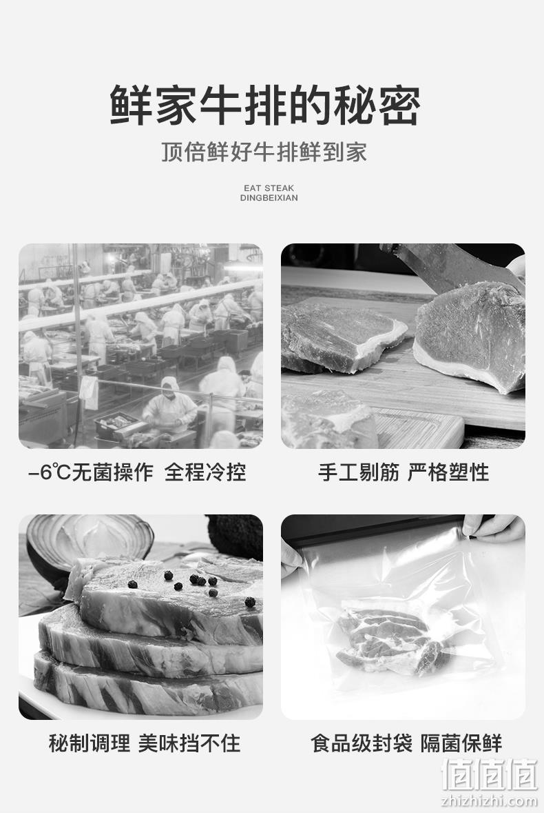 澳洲进口原切 1000g 10片 顶倍鲜 菲力牛排套餐 券后93元包邮 值值值-买手聚集的地方