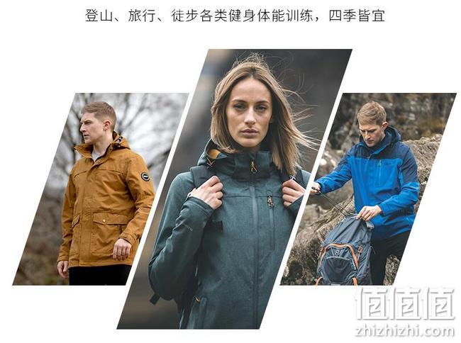 商场同款，防水透气5000，可当雨衣穿：趣越 户外防水冲锋衣 券后99元包邮 值值值-买手聚集的地方