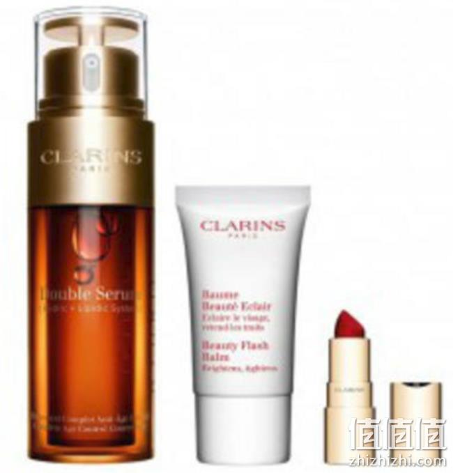 孕妇可用：Clarins 娇韵诗套装 黄金双萃50ml+洁面乳50ml+提亮唇膏15ml 89欧元约¥703包直邮中国 值值值-买手聚集的地方