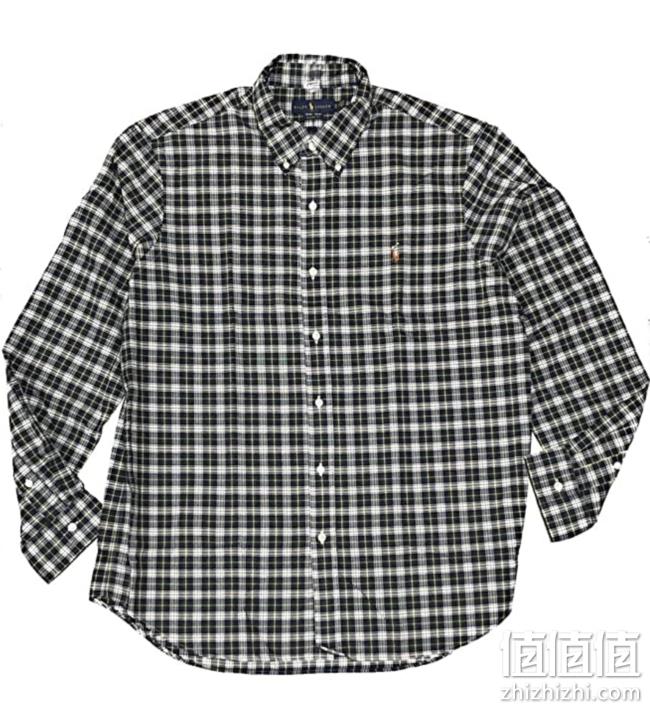 L码、100%纯棉，POLO Ralph Lauren 拉夫劳伦 男士经典格纹牛津衬衫 prime到手约290.8元 值值值-买手聚集的地方