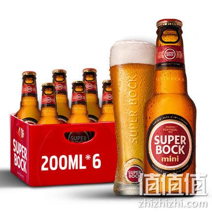 补券葡萄牙进口：200mlx6瓶 Superbock/超级伯克 黄啤酒拉环瓶装 29元包邮 值值值-买手聚集的地方