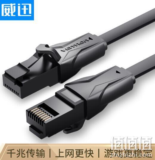 千兆传输，镀金扁线材：威迅 六类网线 5米 凑单到手11.9元 值值值-买手聚集的地方