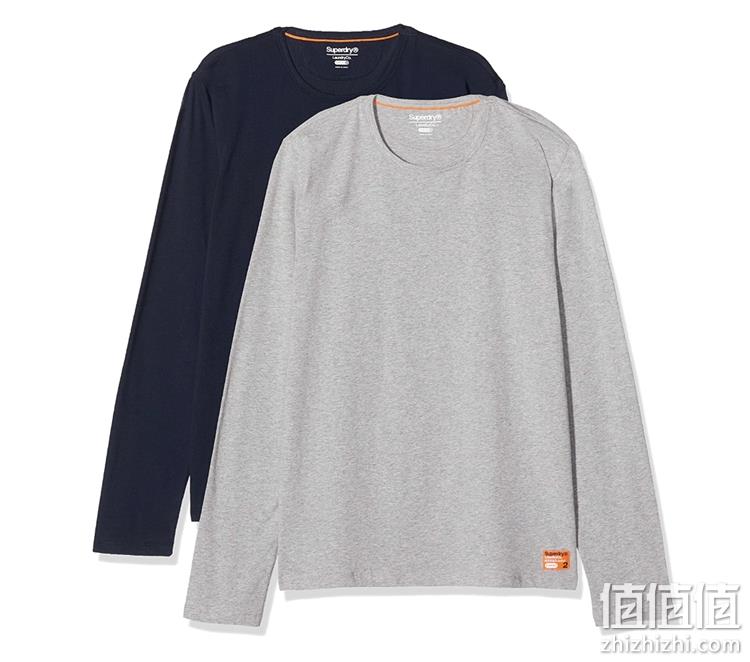 限尺码、小码福利：2件装 Superdry/极度干燥 男士长袖T恤 Prime直邮到手243元 值值值-买手聚集的地方