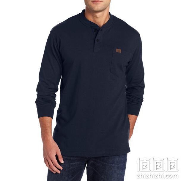 美国百年牛仔品牌，Wrangler/威格 男士 纯棉长袖工装T恤衫 亨利衫 Prime凑单直邮到手160元 值值值-买手聚集的地方