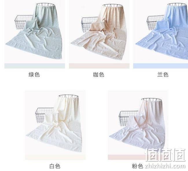 克重510g，天然抗菌自清洁：佳洁丽 加厚款竹纤维大毛巾 139x70cm 券后39.9元包邮 值值值-买手聚集的地方