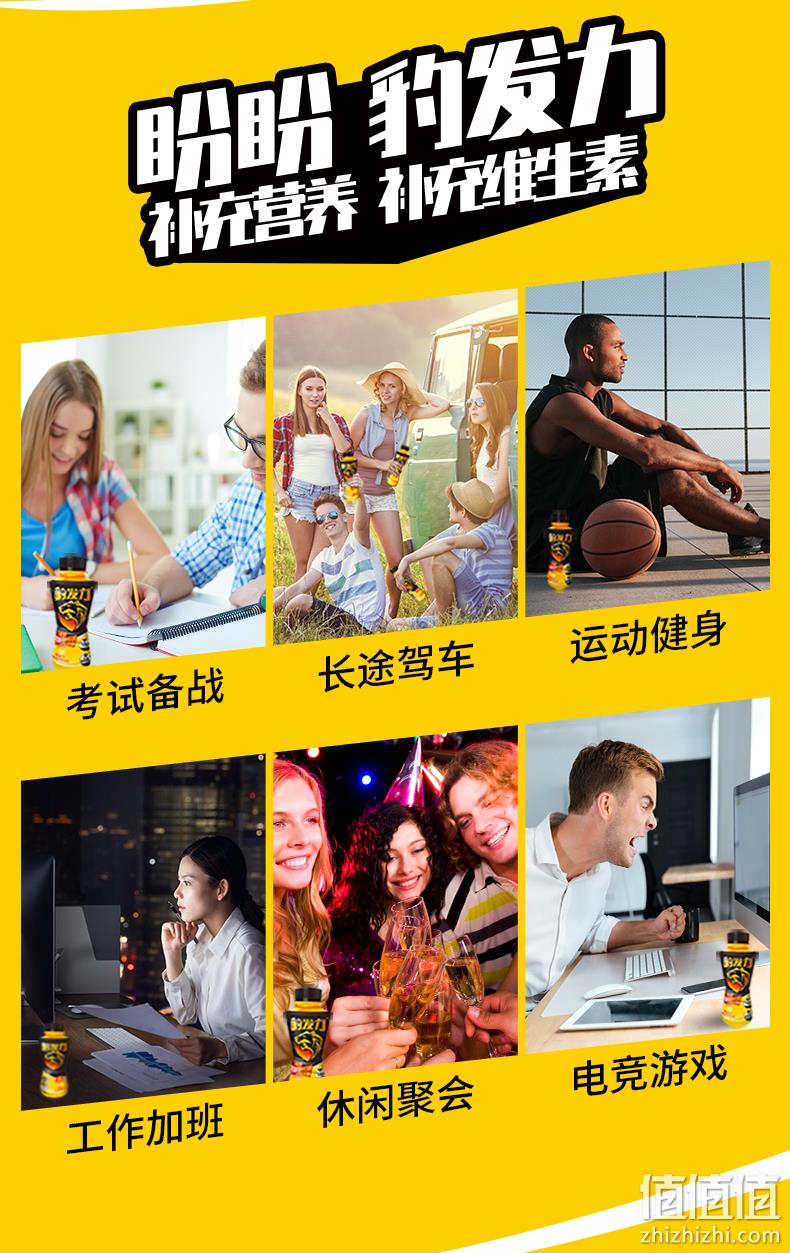 250mlx6罐 盼盼 豹发力 氨基酸维生素植物能量饮料 领券+满减后15.9元包邮 值值值-买手聚集的地方