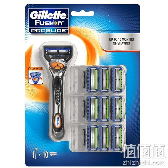 1刀架+10刀头：Gillette 吉列 锋隐致顺 男士剃刀套装 225.87元包邮 值值值-买手聚集的地方