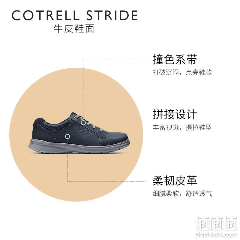 Clarks/其乐 男士 轻便休闲鞋皮鞋Cotrell Stride Prime直邮到手345.35元（天猫抢购到手价639元） 值值值-买手聚集的地方