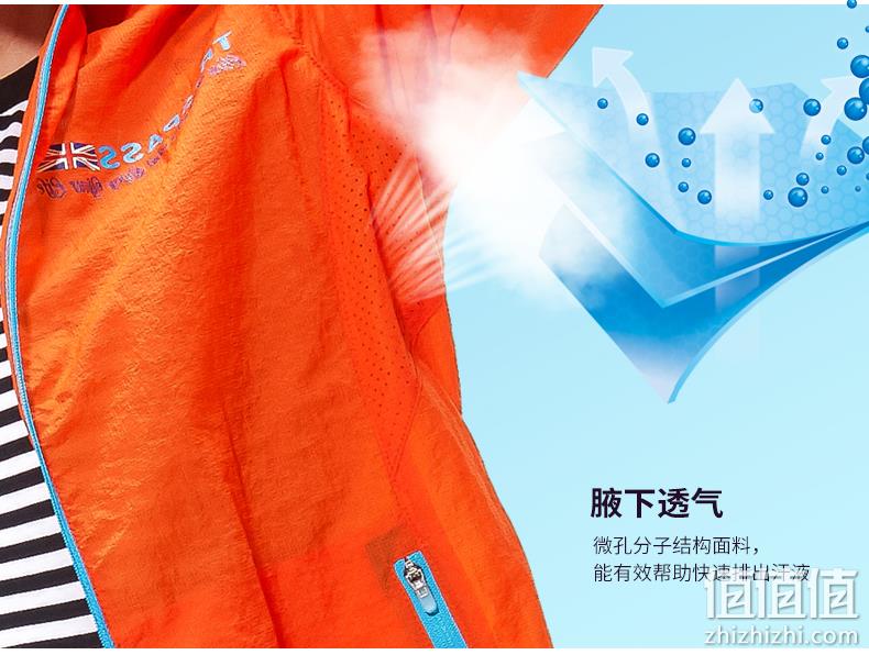 透光不透紫外线，专业防晒：趣越 男女 轻薄透气运动风衣 皮肤衣 券后49元包邮 值值值-买手聚集的地方