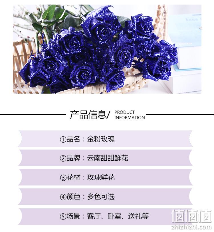 10支 云南金粉玫瑰鲜花 券后28.8元包邮 值值值-买手聚集的地方