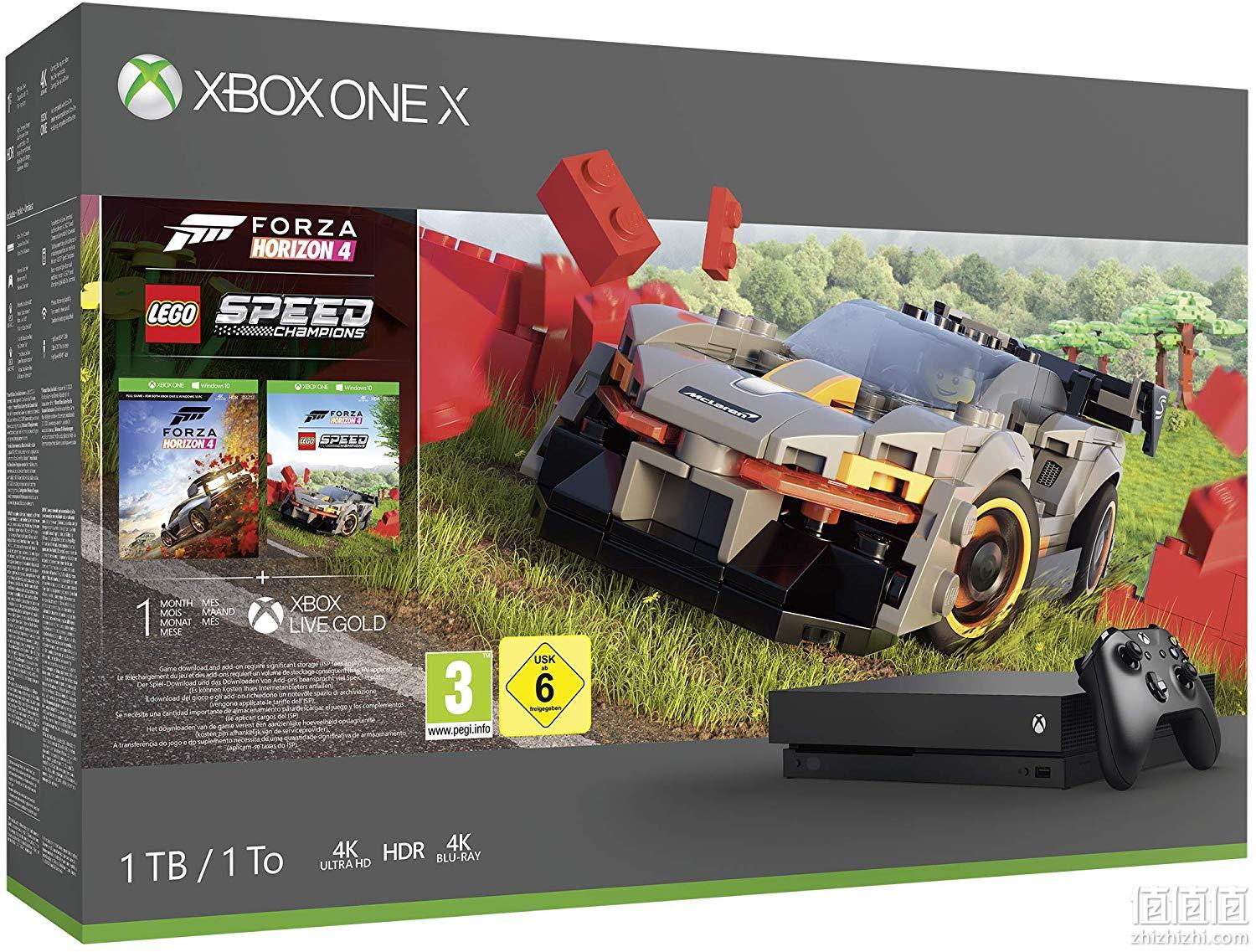 最强版Xbox、1TB: Xbox One X 游戏主机+《地平线4》+《乐高竞速》 Prime直邮到手2279元 值值值-买手聚集的地方