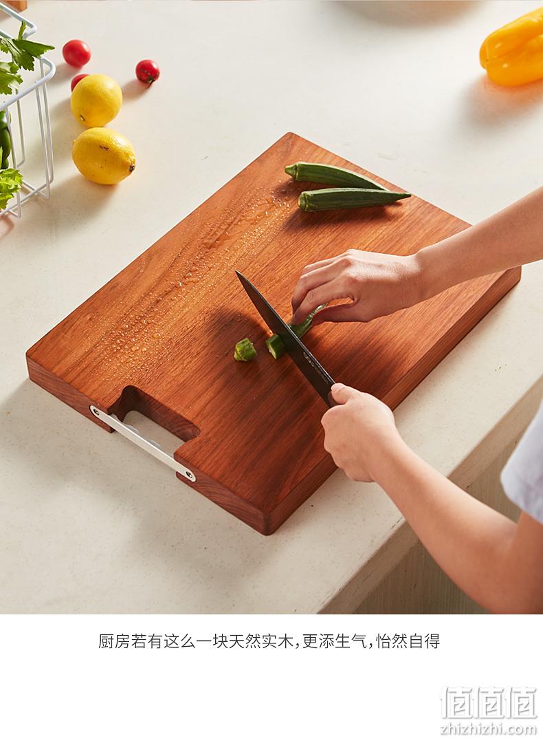 降10元、巴西进口花梨木：20x30x2.3cm 森物社 抗菌防霉菜板 49元包邮（之前推荐59元），送擀面杖+筷子 值值值-买手聚集的地方