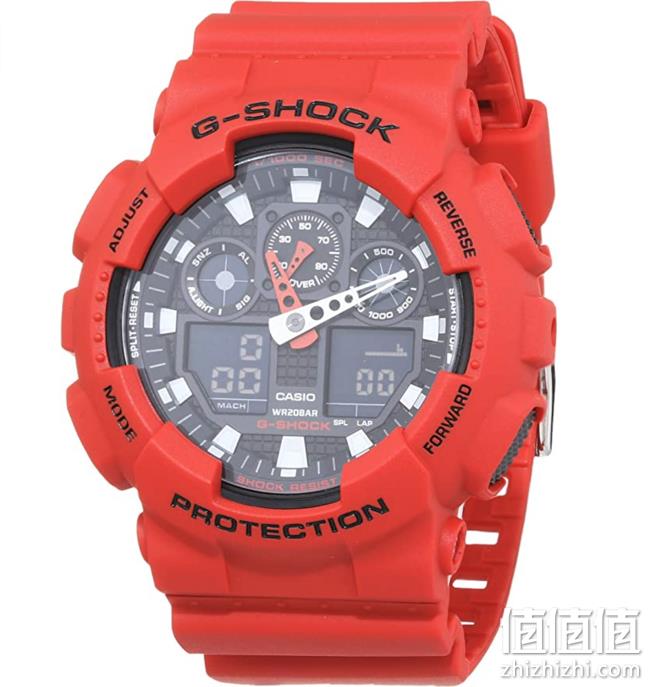Casio 卡西欧 男士运动手表 GA-100B-7AER 红色 prime到手约510元 值值值-买手聚集的地方