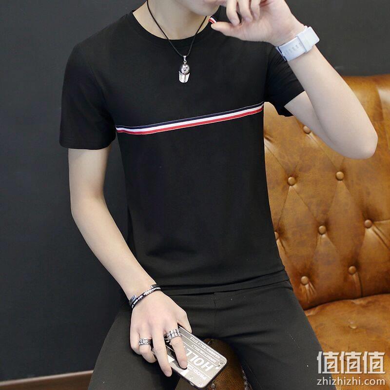 多款可选：2件 男士夏季潮流短袖T恤 券后12.99元包邮 值值值-买手聚集的地方