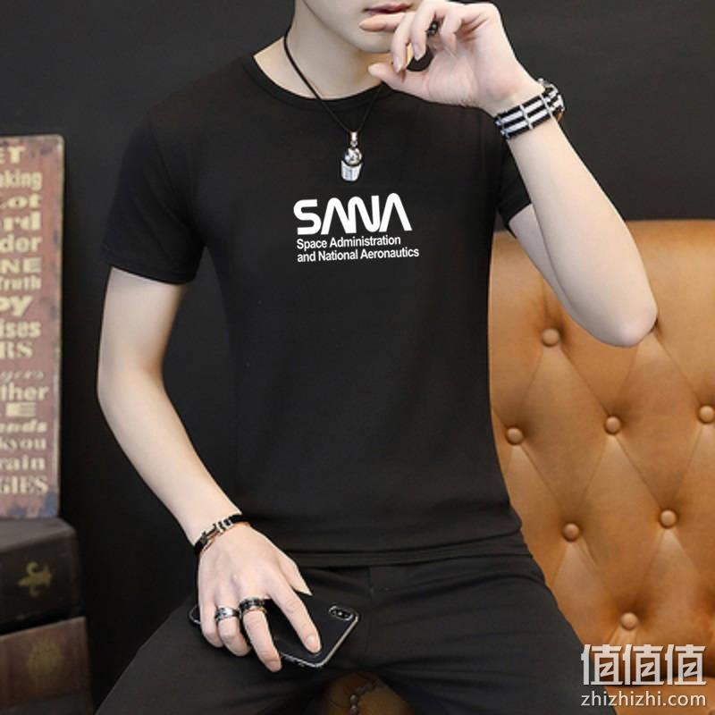 多款可选：2件 男士夏季潮流短袖T恤 券后12.99元包邮 值值值-买手聚集的地方