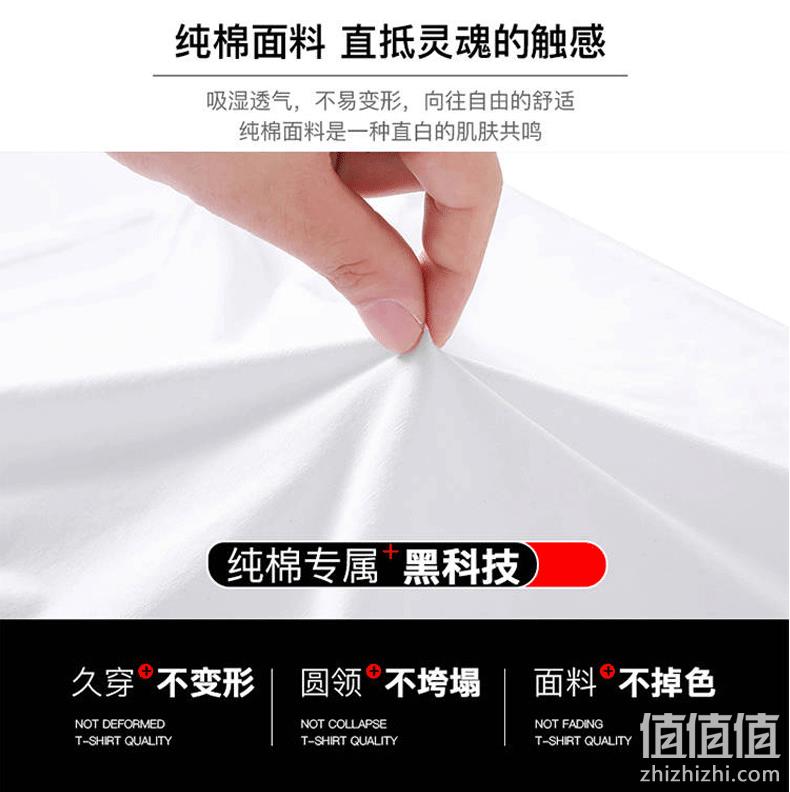 100%精梳棉、多款可选：简琦 男士夏季短袖T恤 券后9.8元包邮 值值值-买手聚集的地方