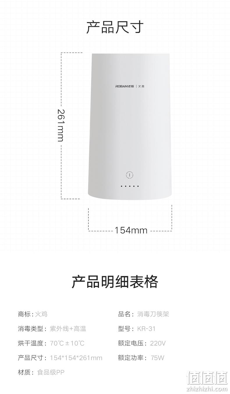 补券，老板旗下高端品牌，筷子不发霉：火鸡 智能消毒烘干刀筷架 券后259元包邮顺丰到家 值值值-买手聚集的地方