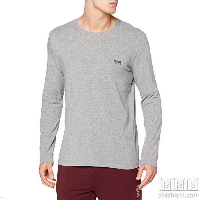 亲肤弹力棉，BOSS Hugo Boss 雨果·博斯 Mix & Match 男士休闲长袖T恤 prime直邮到手255元 值值值-买手聚集的地方