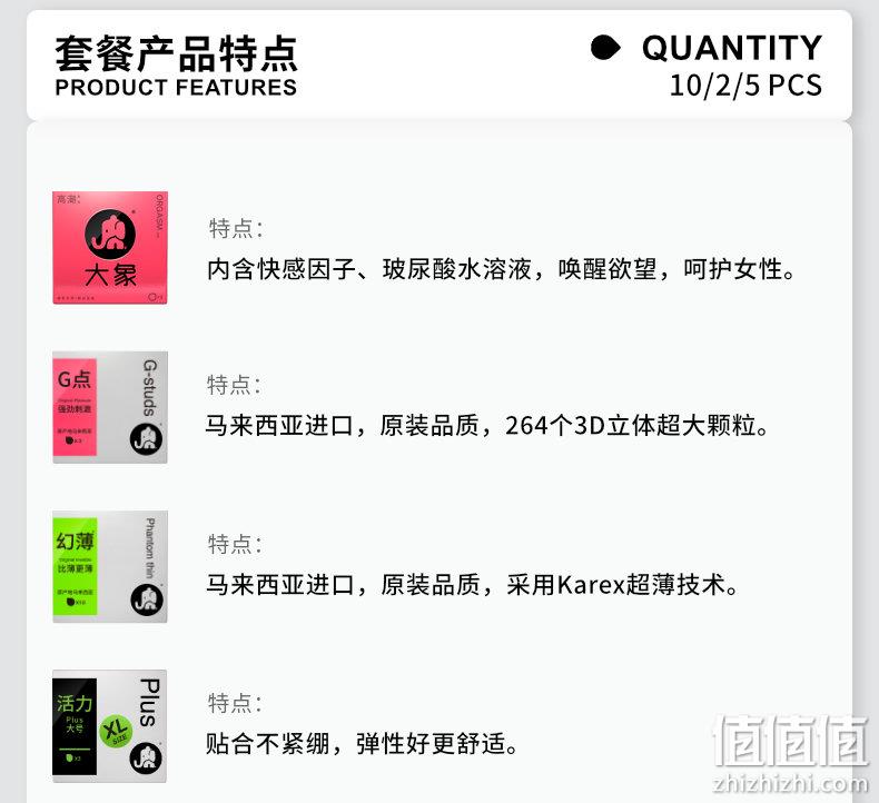 进口TT、滋养私处：32支 大象 玻尿酸 超薄避孕套组合 券后55.9元包邮 基础款20支15.9元 值值值-买手聚集的地方